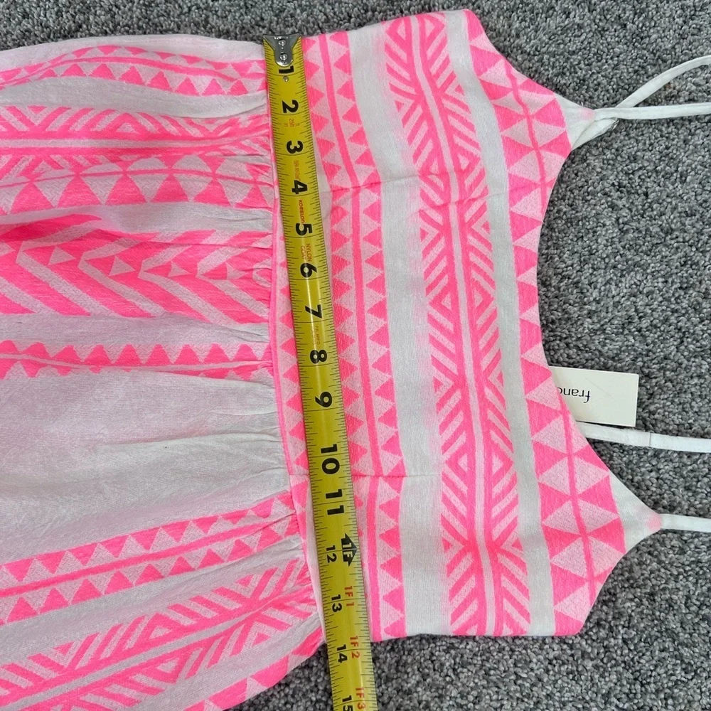NWT Francesca’s Pink Ivory Aztec Printed Sleeveless Mini Dress Cotton Size Small
